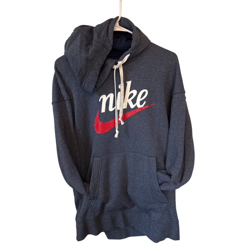 Nike Pullover Hoodie Womens Medium Navy Blue